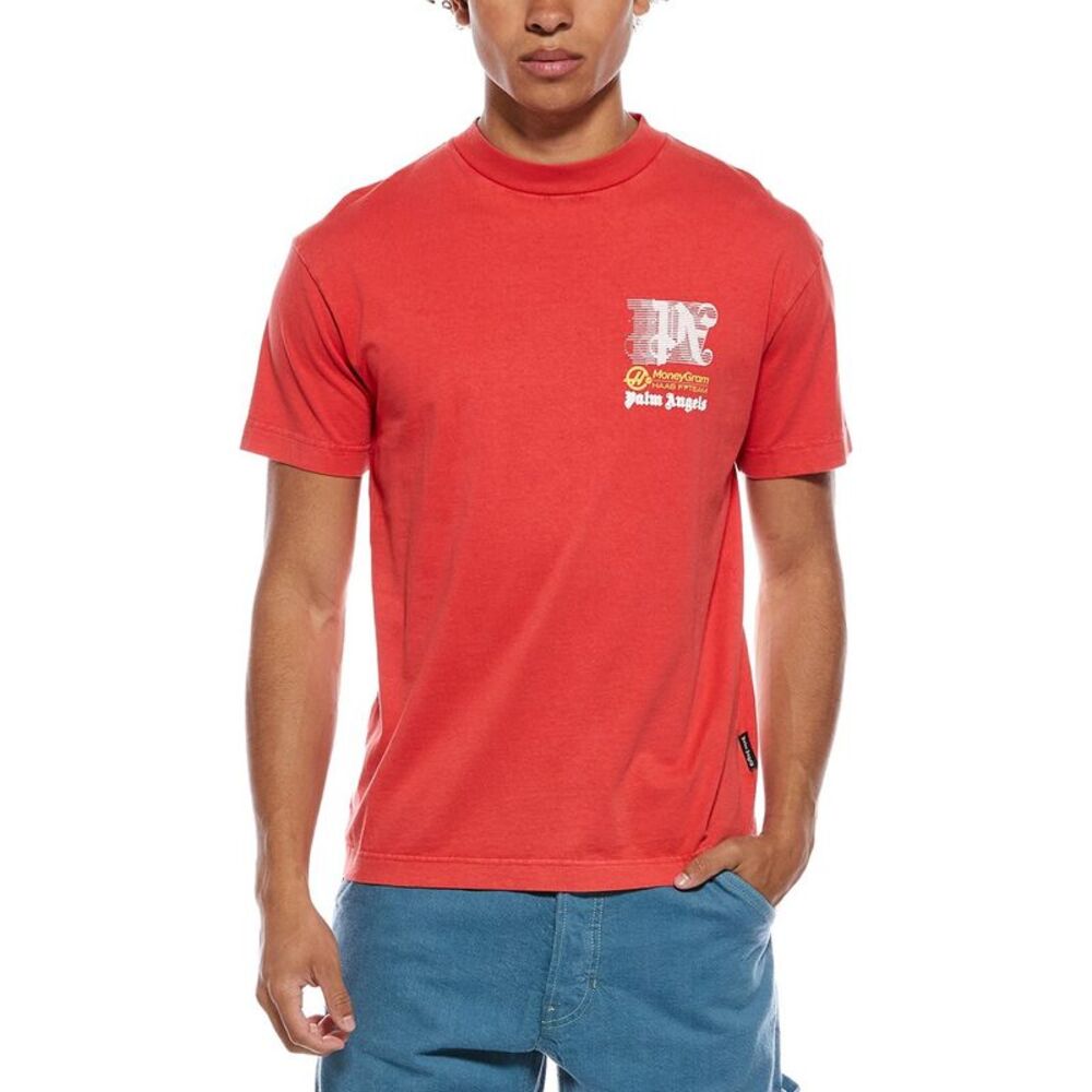 Palm Angels Mens  T-Shirt, Red